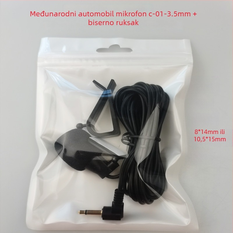 Automobilski žični mikrofon Bluetooth 5.1, omnidirekcionalni, 20 Hz-20 kHz, 3-12 V