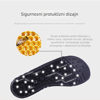 Unisex vodene cipele za plažu i vodni park, mekane, protivklizne i zaštita od posjekotina, osjećaj bosih stopala, gornji dio Lycra, potplat TPR