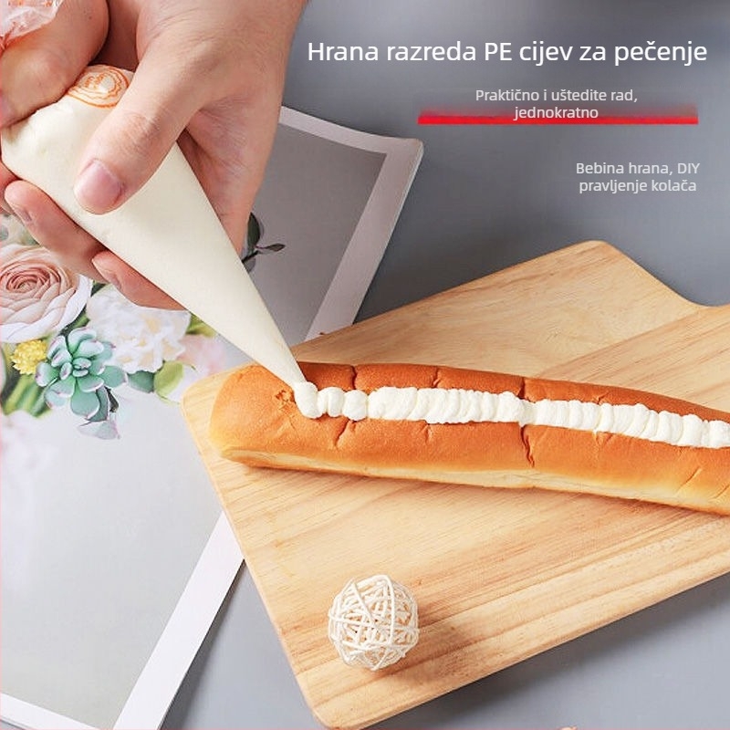 Dekorativna vrećica za ukrašavanje, PE materijal, ponovno upotrebljiva, pakiranje 100 kom, moderni minimalistički stil