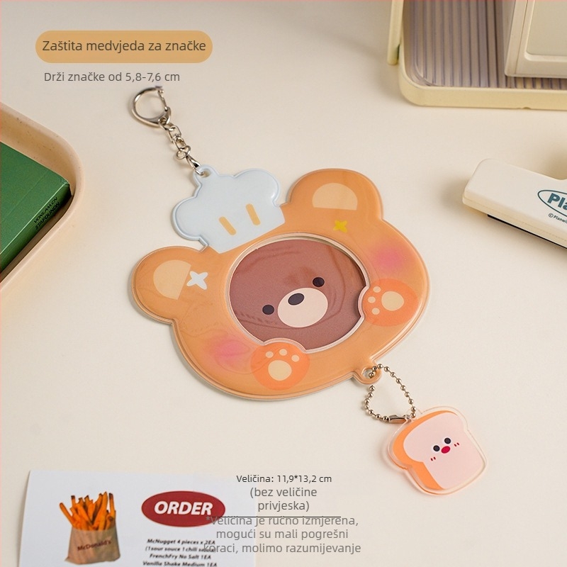 Akrilni stolni izložbeni binder za značke, proziran, prašinu otporan, veliki kapacitet, PP korica, stil slobodnih listova, 1 unutarnja stranica