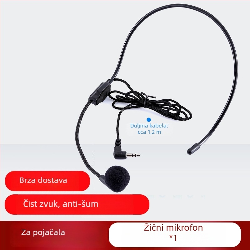 SBM200 Bežični mikrofon za glavu s promjenjivom usmjerenošću, Bluetooth 2.0, SNR ≥70 dB, bez ugrađene baterije, za konferencije