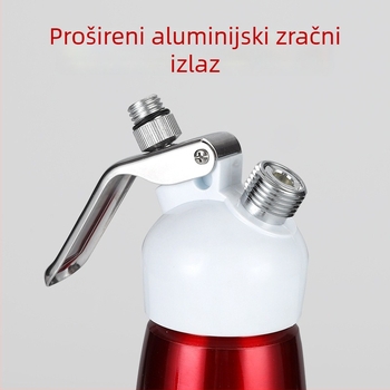 Lanrun Pistolj za ukrašavanje krema — aluminijsko/plastično tijelo, vrh/mlaznica/torba, Moderan minimalistički stil