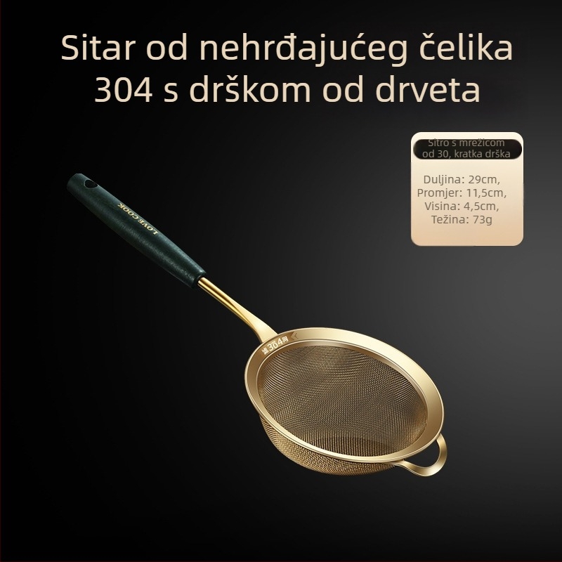 Kuhinjsko sito od nehrđajućeg čelika 304 – protuklizno, prilagođeno logo, mogućnost prilagodbe, lagani luksuzni stil