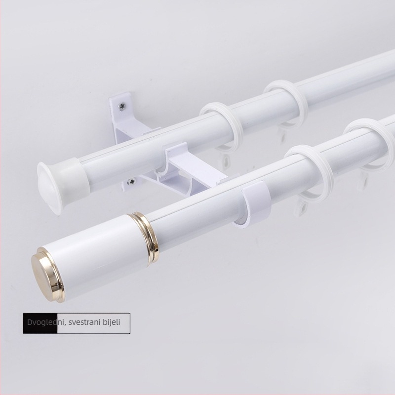 Wantai nosač zavjesnog šipke od aluminijske legure – bočna montaža, perforiran, prilagodljiv, moderni minimalistički stil