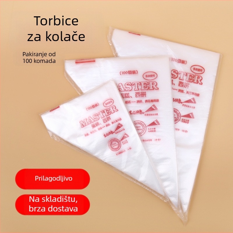 Keyang Jednokratne PE vrećice za ukrašavanje torti, 100 komada u paketu