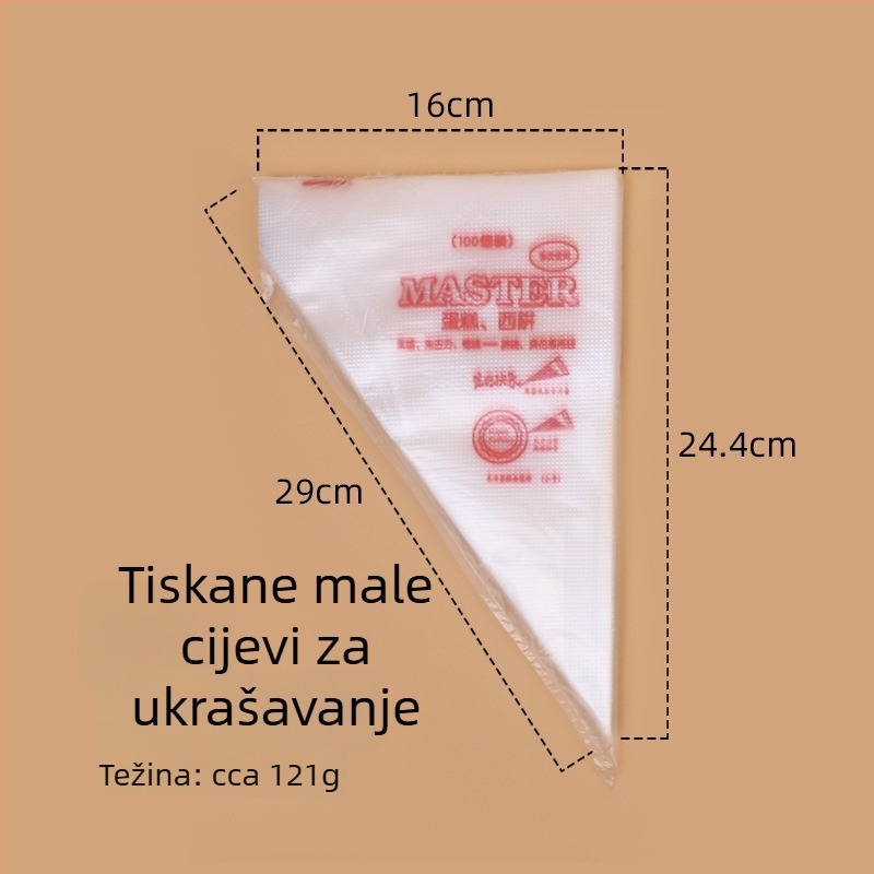 Keyang Jednokratne PE vrećice za ukrašavanje torti, 100 komada u paketu