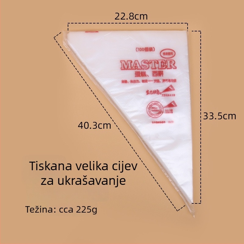 Keyang Jednokratne PE vrećice za ukrašavanje torti, 100 komada u paketu
