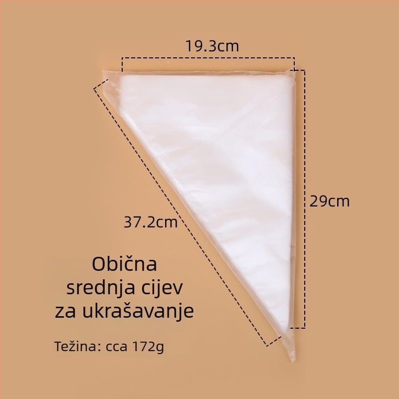 Keyang Jednokratne PE vrećice za ukrašavanje torti, 100 komada u paketu