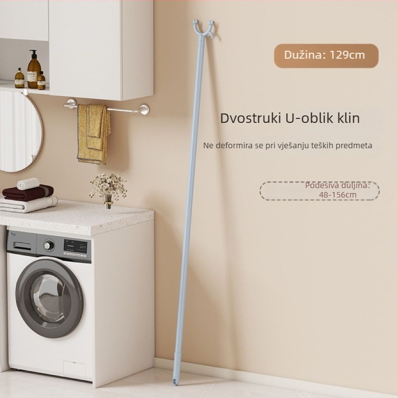 Plastična šipka za sušenje rublja za balkon, odvojiva i modularna, moderan minimalistički stil