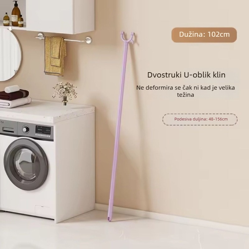 Plastična šipka za sušenje rublja za balkon, odvojiva i modularna, moderan minimalistički stil