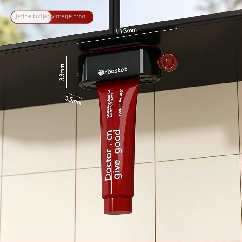 Magnetski dozator za pastu za zube za zidnu instalaciju ispod ogledala, zidni držač za pastu, sredstvo za čišćenje lica i krema za ruke