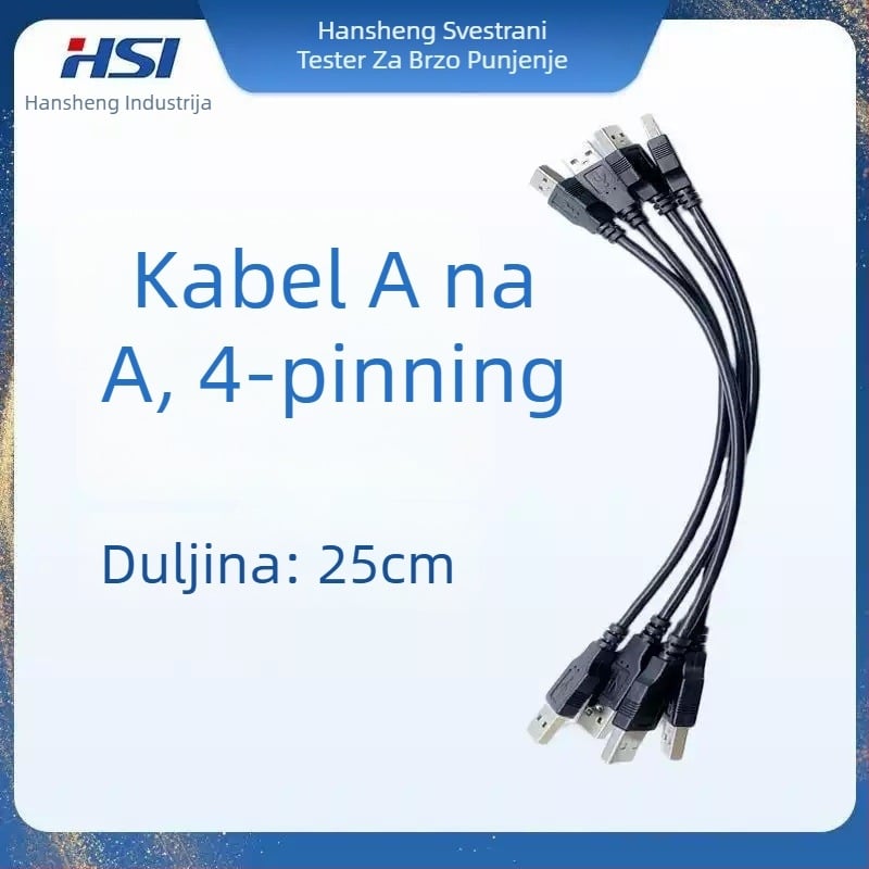 C–C osmerostruki kabel, USB-A–USB-C testni kabel, kompatibilan s Hansheng GTI60XX testerom brzog punjenja