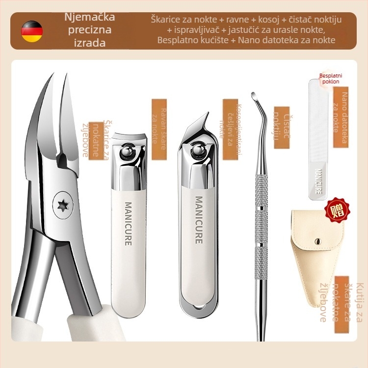 Set kliješta za nokte za urasle nokte — kliješta za utor nokta, nehrđajući čelik, prijenosni pedikerski alat