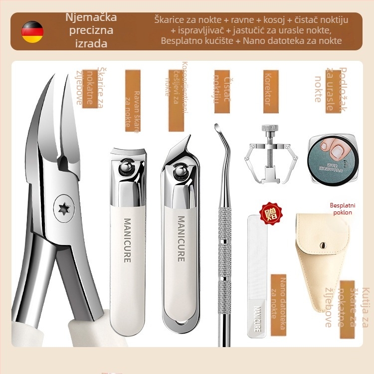 Set kliješta za nokte za urasle nokte — kliješta za utor nokta, nehrđajući čelik, prijenosni pedikerski alat