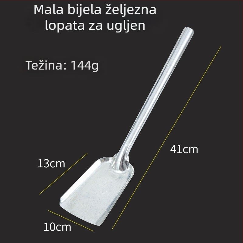 Xiangsu Skup alata za peć od ugljena — kuka za vatru, kliješta za vatru, lopatica za ugljen, klipse za ugljen za roštilj; kvadratni oblik, univerzalni stil