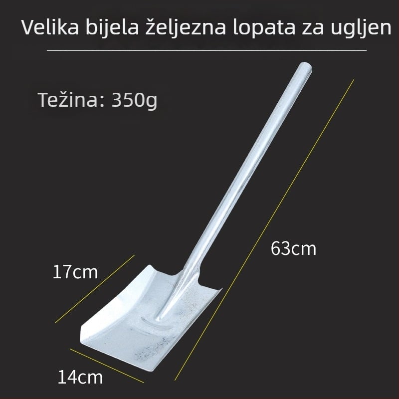 Xiangsu Skup alata za peć od ugljena — kuka za vatru, kliješta za vatru, lopatica za ugljen, klipse za ugljen za roštilj; kvadratni oblik, univerzalni stil