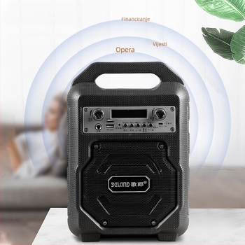 Prijenosni vanjski zvučnik za kvadratni ples: Bluetooth 5.0, IPX2 vodootpornost, 15W izlaz, ugrađena baterija 2000–4000mAh, domet 15 m