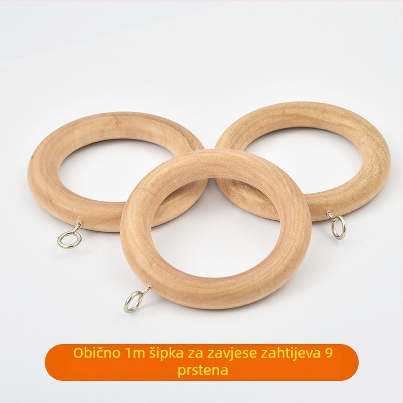 Držač zavjese za šipku, masivno bukovo drvo, japanski rimski stil, marka Teren, bez prilagođavanja