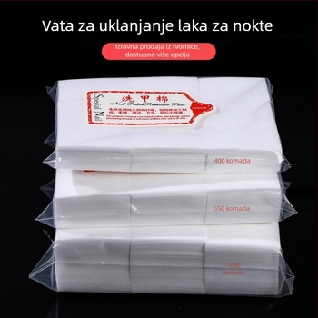 Listovi za čišćenje noktiju bez vlakana za uklanjanje laka – pamukaste maramice za manikuru