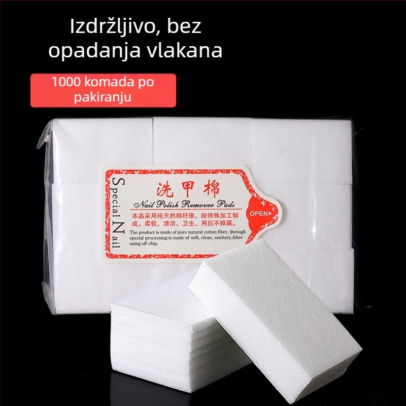Listovi za čišćenje noktiju bez vlakana za uklanjanje laka – pamukaste maramice za manikuru