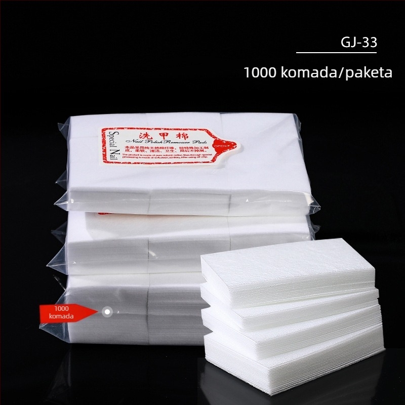 Listovi za čišćenje noktiju bez vlakana za uklanjanje laka – pamukaste maramice za manikuru