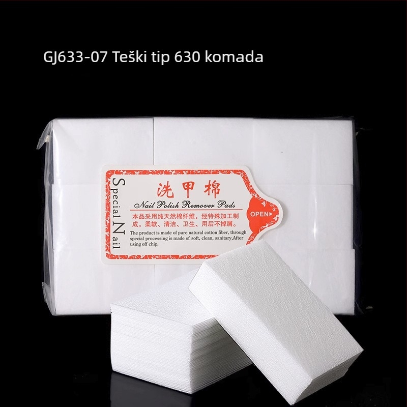 Listovi za čišćenje noktiju bez vlakana za uklanjanje laka – pamukaste maramice za manikuru