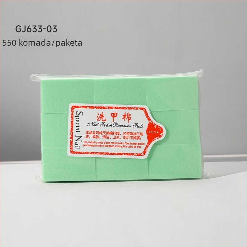 Listovi za čišćenje noktiju bez vlakana za uklanjanje laka – pamukaste maramice za manikuru