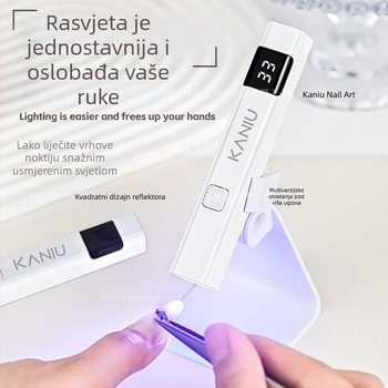 Lampa za sušenje noktiju za nail art — brzo sušenje, ručna, prijenosna, punjiva, sa stalkom