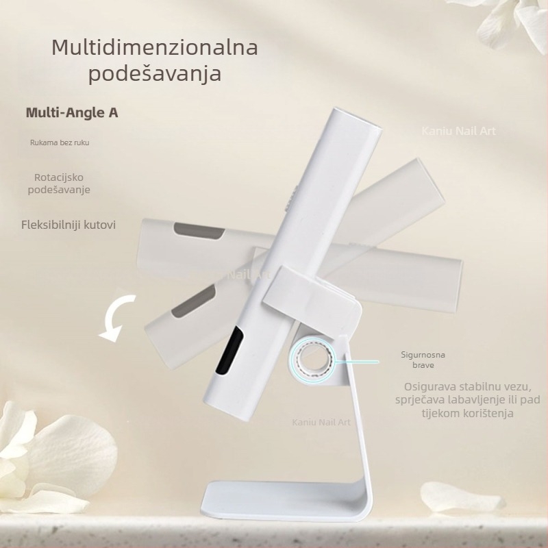 Lampa za sušenje noktiju za nail art — brzo sušenje, ručna, prijenosna, punjiva, sa stalkom