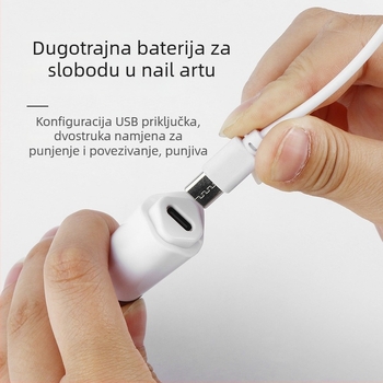 LED lampica za nokte – LED lampa s jedinstvenim dizajnom linije, s nosačem, prijenosna, punjiva, s prikazom (Model Mini-lz01; Šifra proizvoda Mini-lz01 nail art one-line lamp; Brand: OEM; Uvoz: Ne)