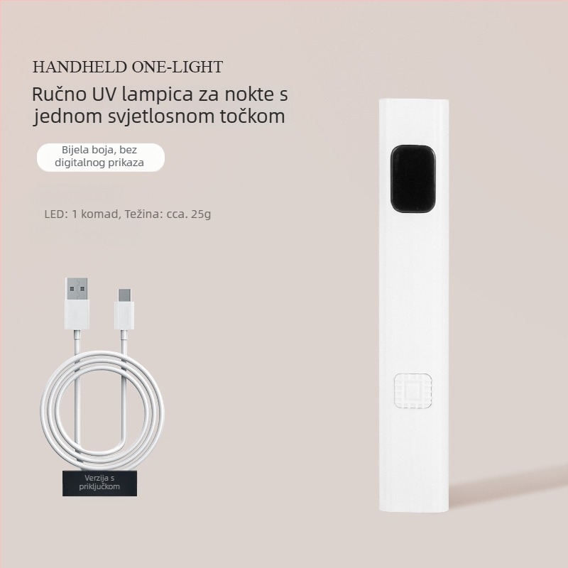 LED lampica za nokte – LED lampa s jedinstvenim dizajnom linije, s nosačem, prijenosna, punjiva, s prikazom (Model Mini-lz01; Šifra proizvoda Mini-lz01 nail art one-line lamp; Brand: OEM; Uvoz: Ne)