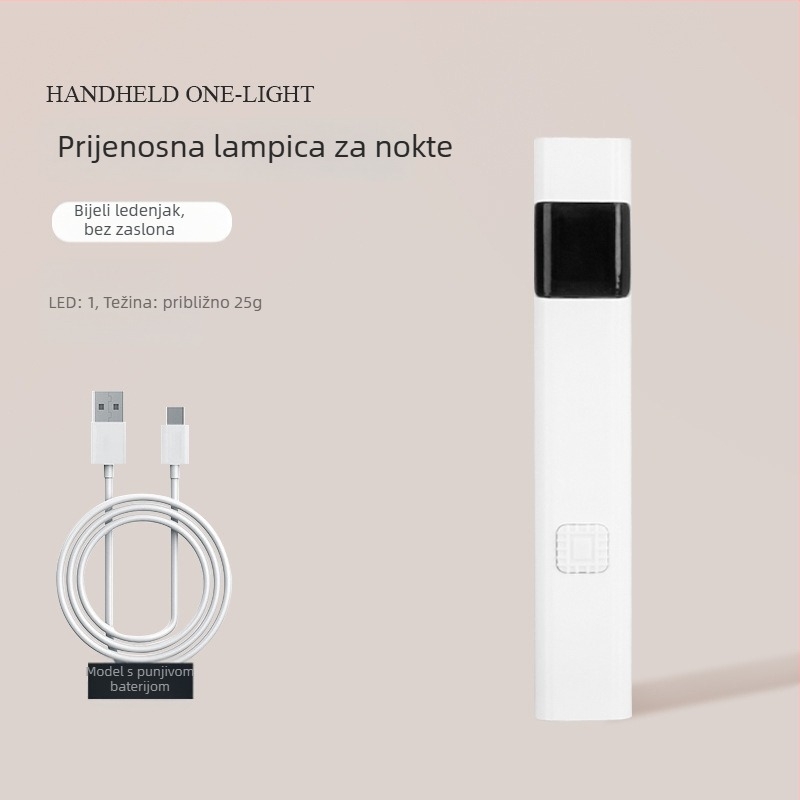 LED lampica za nokte – LED lampa s jedinstvenim dizajnom linije, s nosačem, prijenosna, punjiva, s prikazom (Model Mini-lz01; Šifra proizvoda Mini-lz01 nail art one-line lamp; Brand: OEM; Uvoz: Ne)
