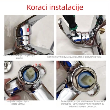 Kuhinjska slavina s jednorukom ručkom, legura, Blue Grass, moderan minimalistički stil, mogućnost prilagođavanja
