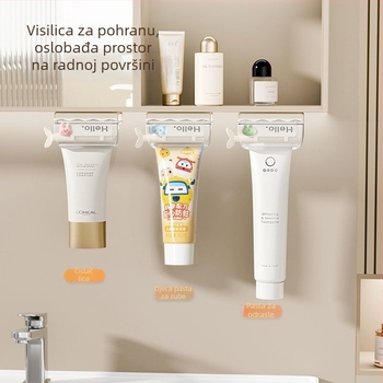 Ogledna škrinja s sistemom za iztiskanje zobne paste, odvojivi držač za lice i ručnik, spremnik za električnu četkicu, magnetska kutija za kupaonicu