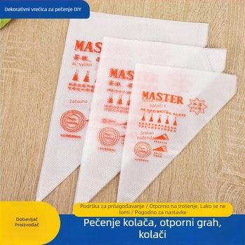 Vrećica za ukrašavanje – debela jednokratna vrećica za kremu za kolače i kekse, PE materijal, 100 komada u pakiranju, za pečenje, Zhili Packaging