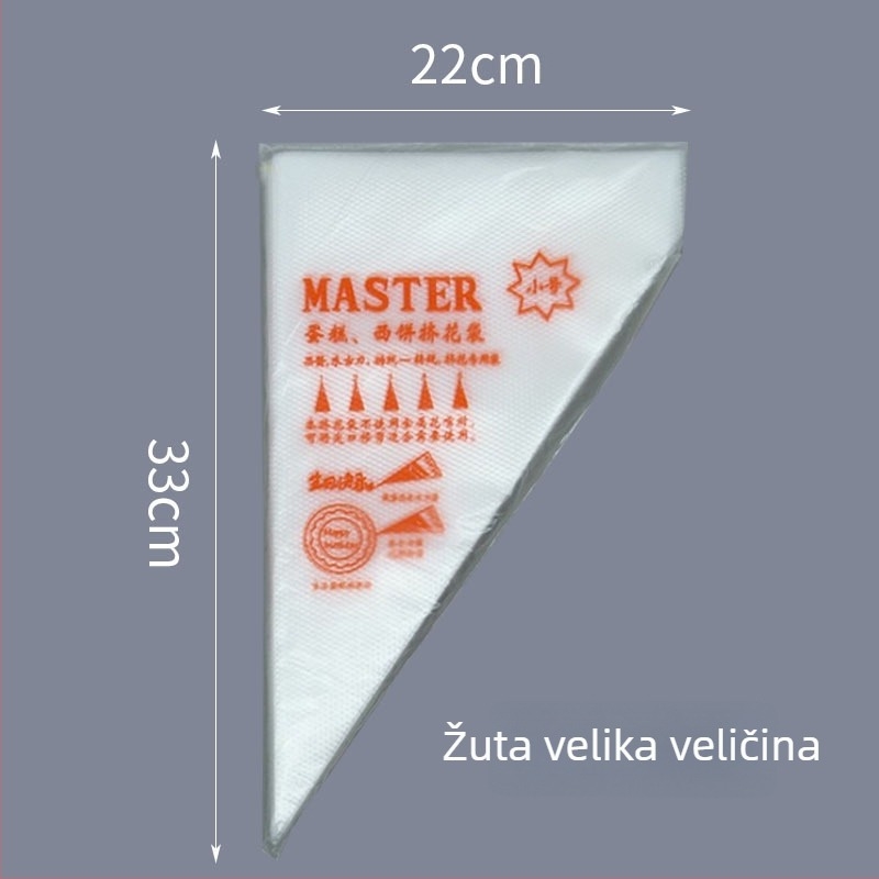 Vrećica za ukrašavanje – debela jednokratna vrećica za kremu za kolače i kekse, PE materijal, 100 komada u pakiranju, za pečenje, Zhili Packaging