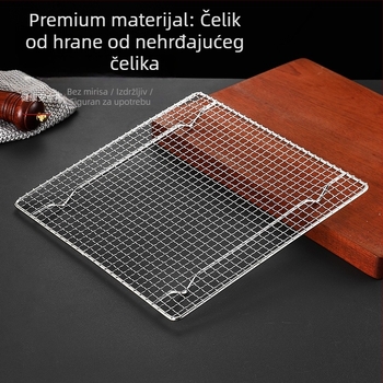 Roštilj mreža – 304 nehrđajući čelik, kvadratnog oblika, čvrsta, bez premaza