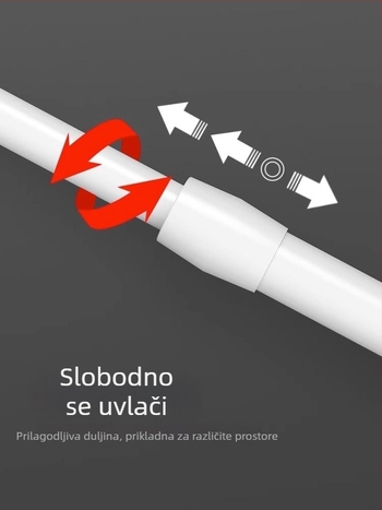 Teleskopska šipka za zavjese – montaža bez bušenja, mini izvlačna šipka za tuš i kupaonu, nosi teret