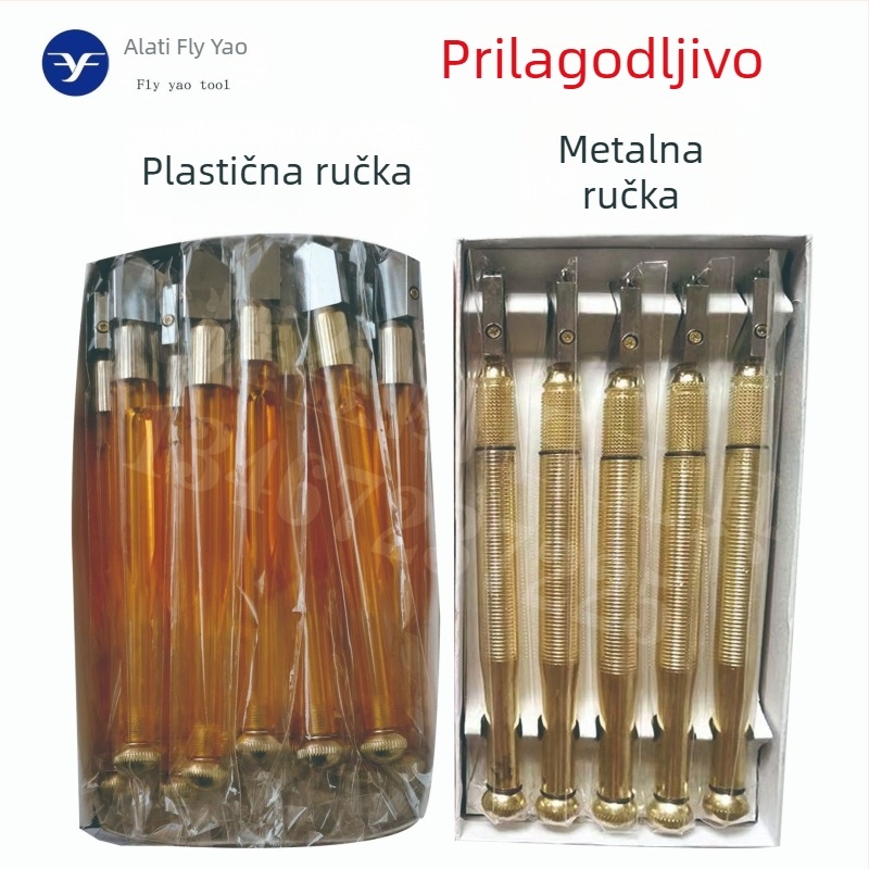 Ulje punjeni valjkasti stakleni rezač s karbidnom oštricom za rezanje staklenih pločica — ručni, Flying