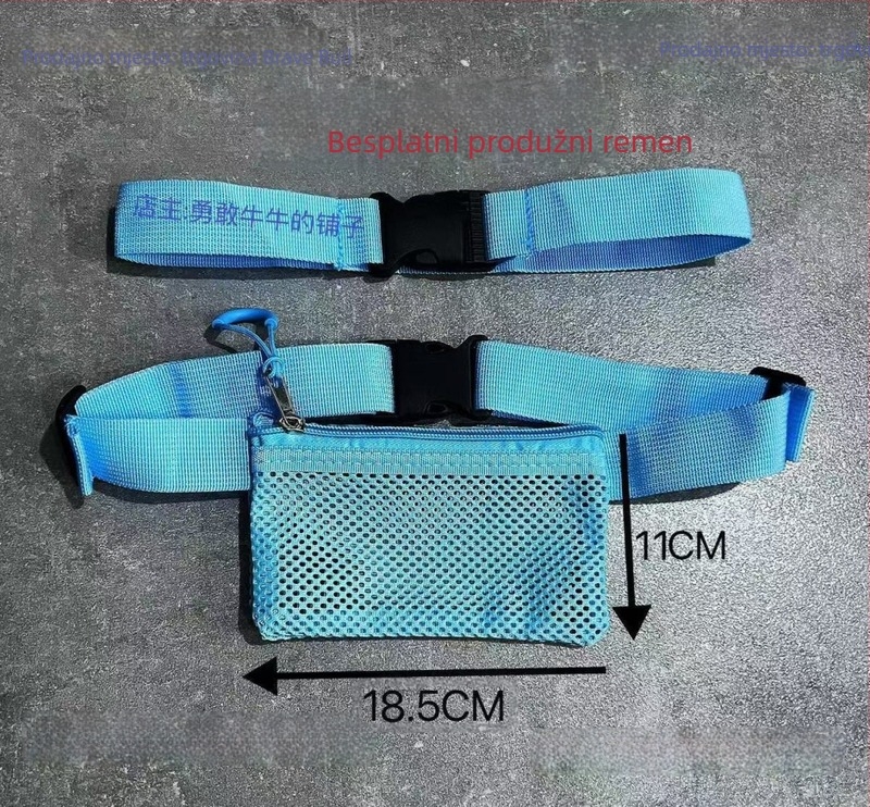 Sportska torbica za struk za učenike – prozračna, ultra lagana poliester, mladenački kampus stil