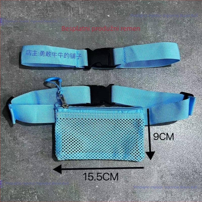 Sportska torbica za struk za učenike – prozračna, ultra lagana poliester, mladenački kampus stil