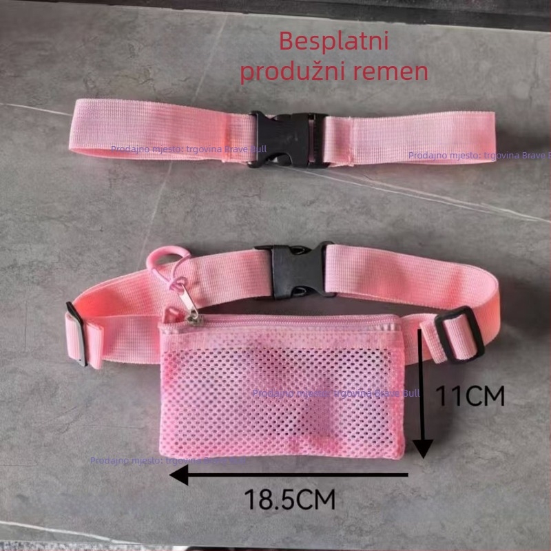 Sportska torbica za struk za učenike – prozračna, ultra lagana poliester, mladenački kampus stil