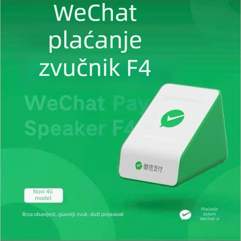 Uređaj za glasovnu najavu plaćanja s QR kodom, 3W zvučnik, ABS kućište, IPX7 vodootpornost