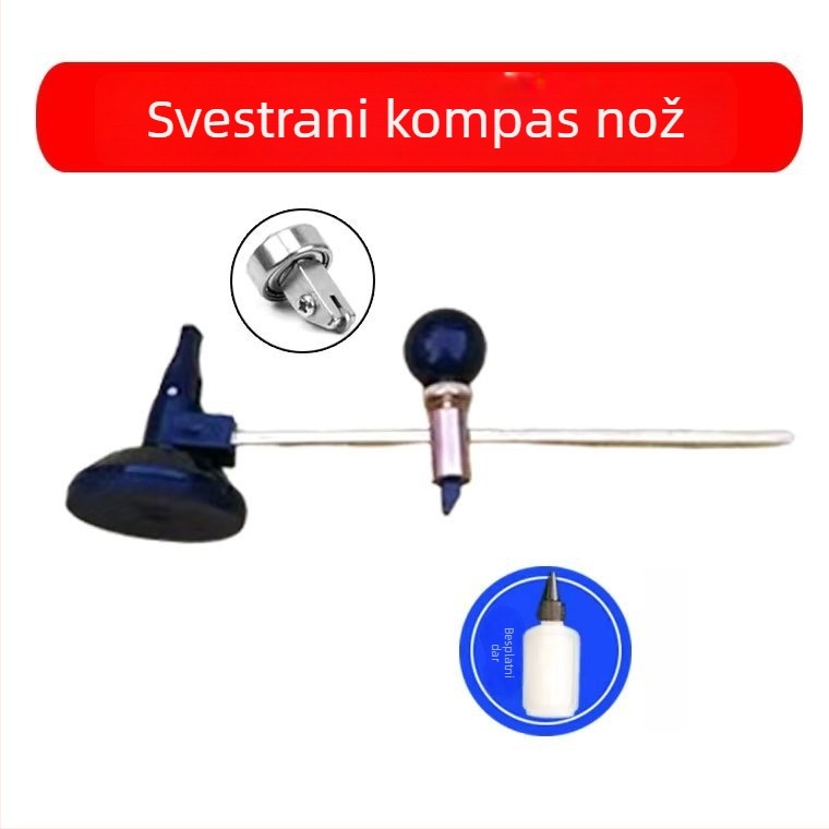 Nož kompas za staklo visoke industrijske kvalitete, marka Minton, model nož kompas za staklo, debljina rezanja 1-20, područje primjene: rezanje stakla