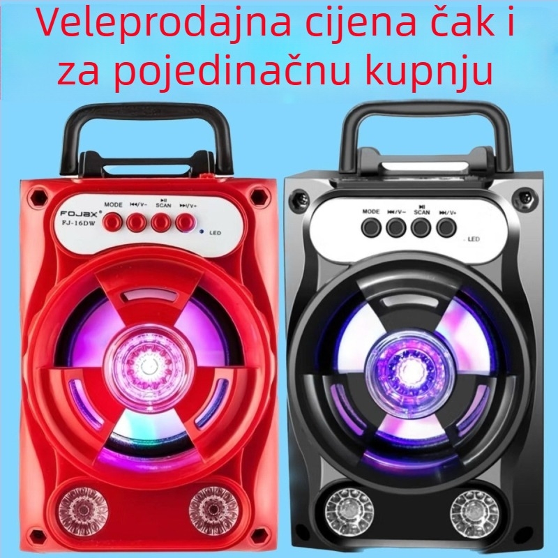 Karaoke Bluetooth zvučnik s mikrofonom, 8.000 pjesama, IPX7 vodootporan, raspon frekvencija 100 Hz–20 kHz, SNR ≥70 dB, bez ugrađene baterije, za vanjsku upotrebu