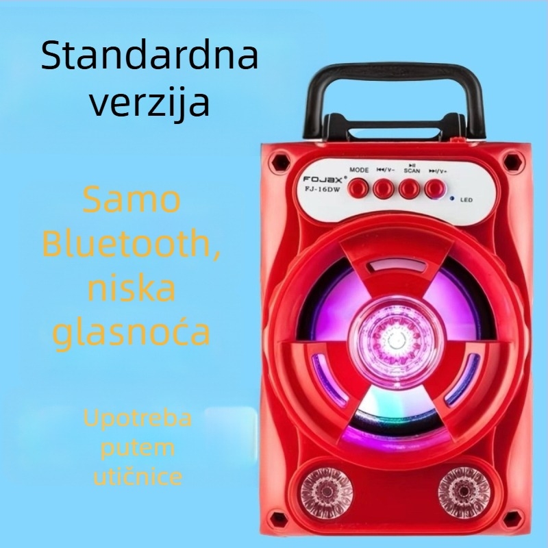 Karaoke Bluetooth zvučnik s mikrofonom, 8.000 pjesama, IPX7 vodootporan, raspon frekvencija 100 Hz–20 kHz, SNR ≥70 dB, bez ugrađene baterije, za vanjsku upotrebu