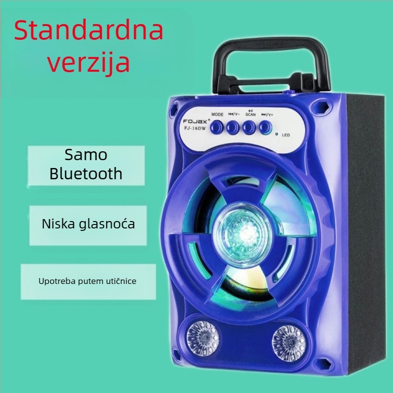 Karaoke Bluetooth zvučnik s mikrofonom, 8.000 pjesama, IPX7 vodootporan, raspon frekvencija 100 Hz–20 kHz, SNR ≥70 dB, bez ugrađene baterije, za vanjsku upotrebu