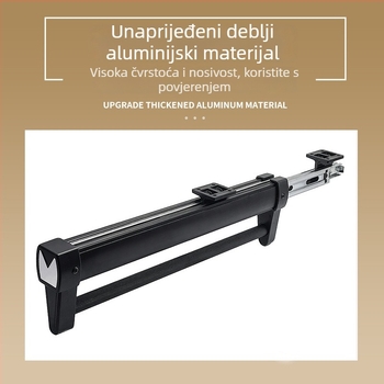 Izvlačnistalak za hlače od aluminijske legure, garderoba, gornja montaža, teleskopska šina, moderni minimalistički stil