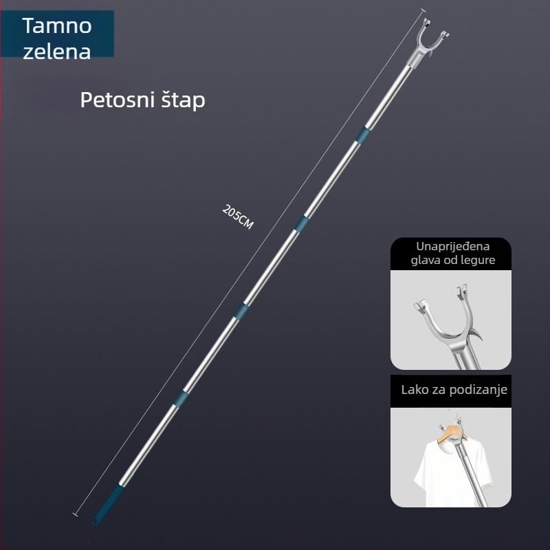 Tijiajing metalna produžna šipka za sušenje rublja za balkon, moderan minimalistički stil