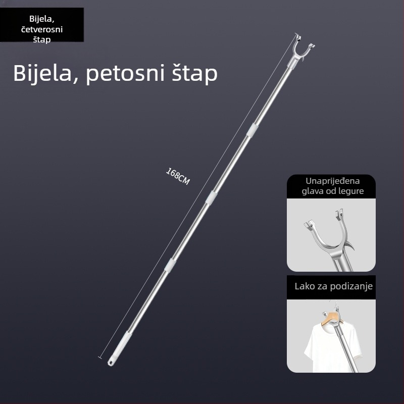 Tijiajing metalna produžna šipka za sušenje rublja za balkon, moderan minimalistički stil